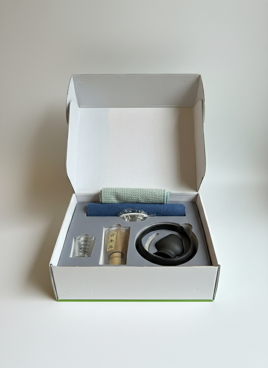 Complete Matcha Tea Set, Modern Black Edition (10-Piece Set)