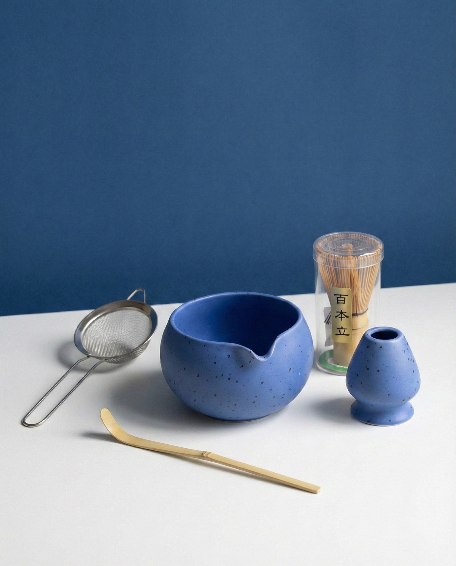 Complete Matcha Tea Set – Sky Blue Edition (5 Pieces) - Kiyegi