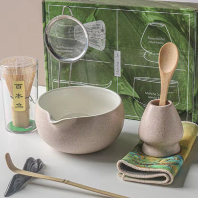 Complete Matcha Tea Set – Soft Beige Edition