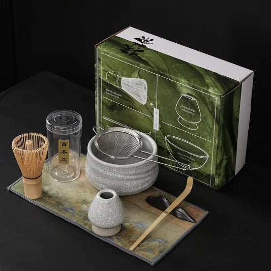 Complete Matcha Tea Set – Classic Gray Edition