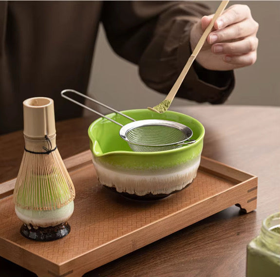 Complete Matcha Tea Set – Green Gradient Edition