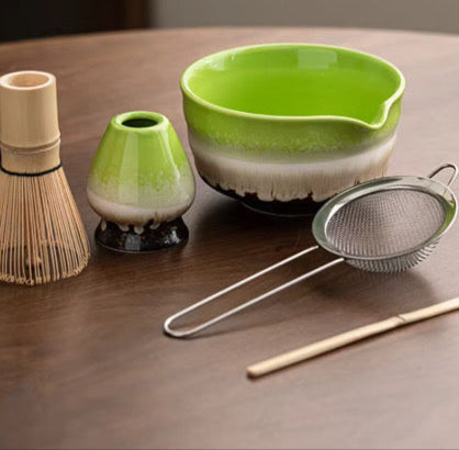 Complete Matcha Tea Set – Green Gradient Edition