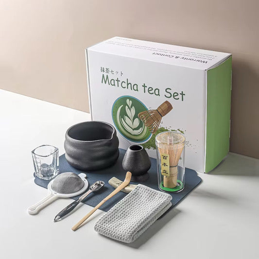 Complete Matcha Tea Set – Modern Black Edition