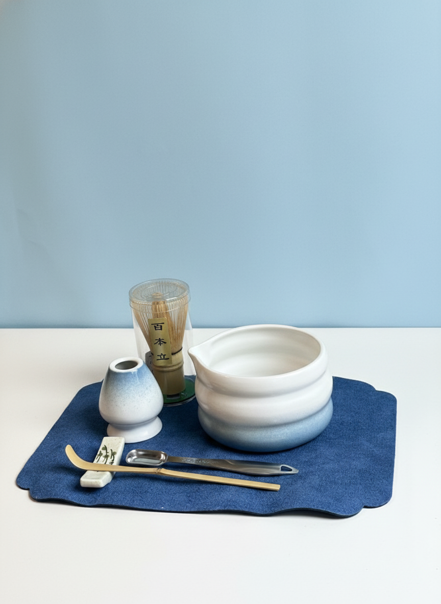 Soft Beige Matcha Tea Set (Complete 10-Piece Edition)