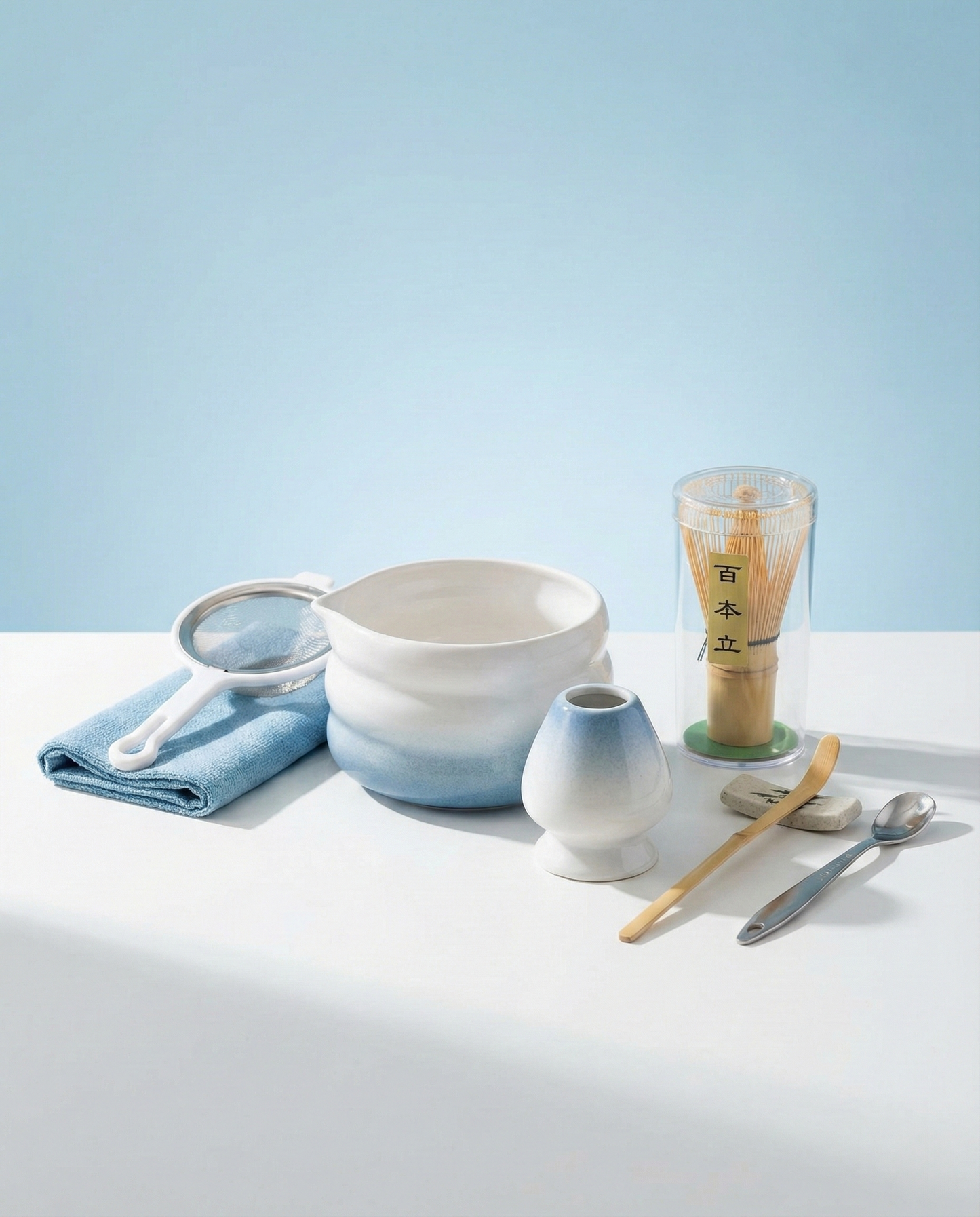 Soft Beige Matcha Tea Set (Complete 10-Piece Edition)