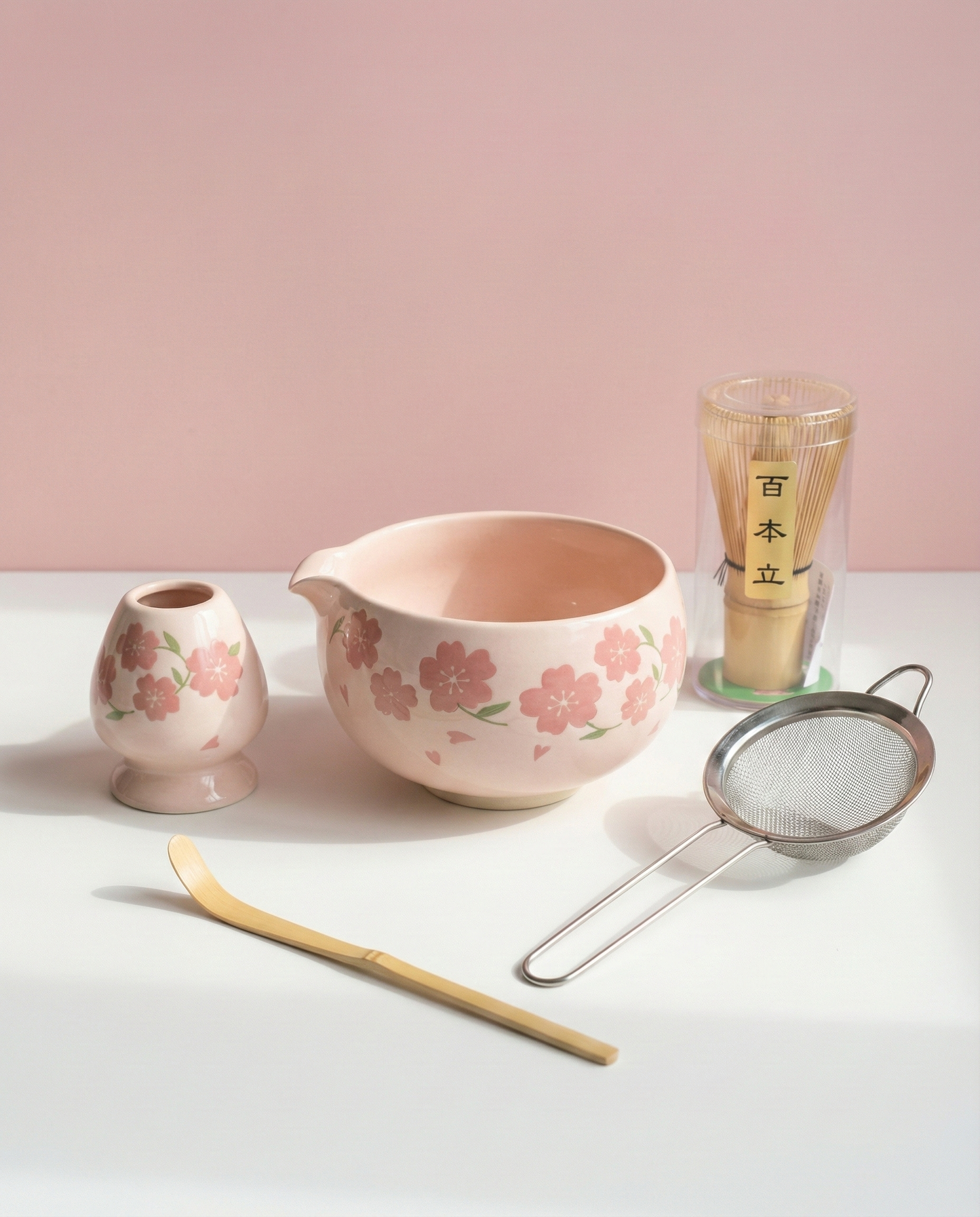 Sakura Pink Matcha Tea Set (5 Piece Edition)