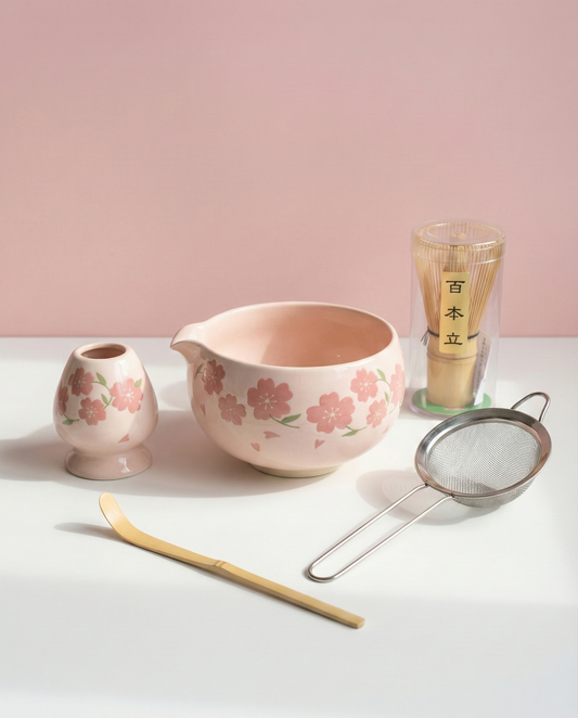 Sakura Pink Matcha Tea Set (5 Piece Edition)