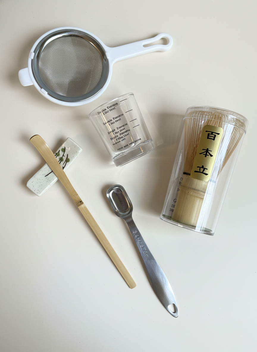 Soft Beige Matcha Tea Set (Complete 10-Piece Edition)