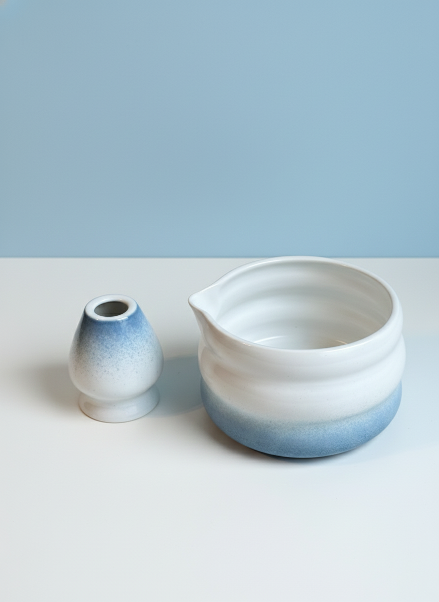 Soft Beige Matcha Tea Set (Complete 10-Piece Edition)