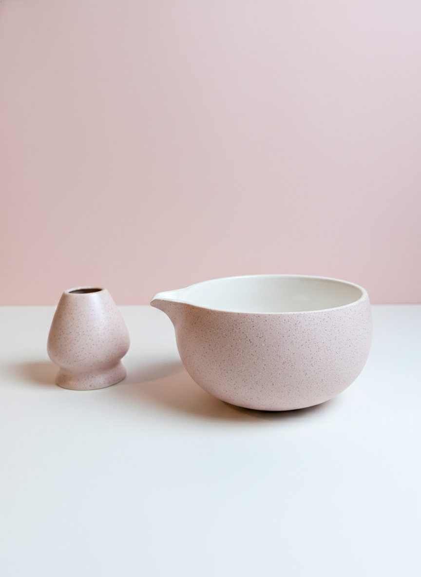 Soft Beige Matcha Tea Set, Complete Edition (8 Pieces)