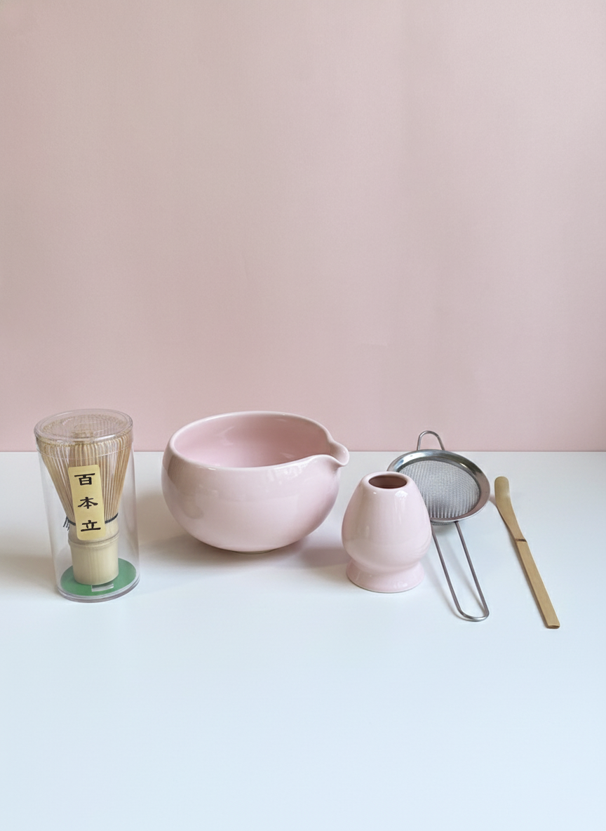 Sakura Pink Matcha Tea Set (5 Piece Edition)
